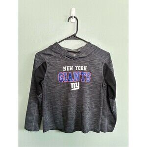 NFL Team Apparel Kids Youth New York Giants Hooded Sweatshirt Grey Sz S 6/7
